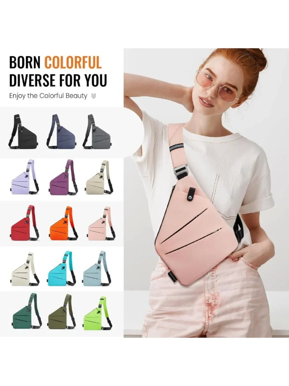 Anti-Theft Multi-Pocket Crossbody Travel Bag for Women & Men, Slim Sling Style